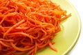 Spicy carrot con green plate