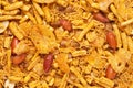 Spicy Chatpata Mixture in Full-Freme wallpaper,  made with peanuts, corn flakes, besan sev Royalty Free Stock Photo