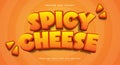 Spicy Cheese editable text effect Template Royalty Free Stock Photo
