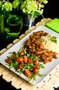 Spicy chicken homemade dinner dish Royalty Free Stock Photo