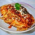 Spicy chicken pasta with tomato cremy sauce