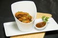 Spicy chicken wing with chili sauce Royalty Free Stock Photo