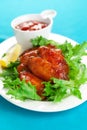 Spicy chicken wings Royalty Free Stock Photo