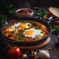 Spicy Close-up Shot of Israeli Shakshuka