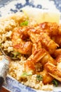 Spicy couscous with shrimps