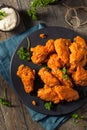 Spicy Deep Fried Breaded Chicken Wings Royalty Free Stock Photo