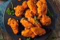 Spicy Deep Fried Breaded Chicken Wings Royalty Free Stock Photo