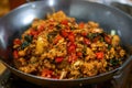 A spicy and delicious Hunan dish, fish roe and fish soaked pot