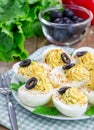 Spicy deviled eggs Royalty Free Stock Photo