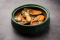 Spicy Fish curry - popular Indian seafood served with rice Royalty Free Stock Photo