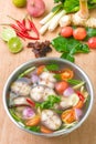 Spicy Fish Tom Yum, Thai food Royalty Free Stock Photo