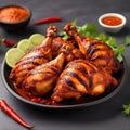 Spicy Food Peri peri chicken Royalty Free Stock Photo