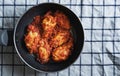 Spicy fried chicken, Korean style Royalty Free Stock Photo