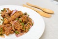 Spicy fried chicken salad Royalty Free Stock Photo