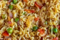 Spicy fried instant noodles Royalty Free Stock Photo