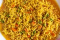 Spicy fried instant noodles with vegetable Royalty Free Stock Photo