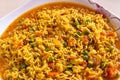 Spicy fried instant vegetable noodles Royalty Free Stock Photo