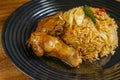 Spicy fried rice with chicken