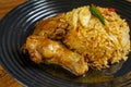Spicy fried rice with chicken