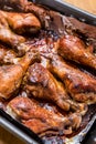 Spicy Glazed Roasted Chicken Drums Royalty Free Stock Photo