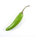 Spicy green serrano pepper