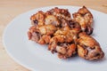 Spicy grilled chicken wings with black pepper Royalty Free Stock Photo