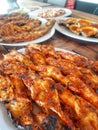 Spicy grilled fresh seafood homecooked barbecue style Royalty Free Stock Photo