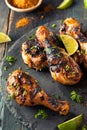 Spicy Grilled Jerk Chicken Royalty Free Stock Photo