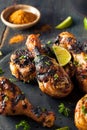 Spicy Grilled Jerk Chicken Royalty Free Stock Photo