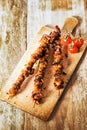 Spicy grilled kebabs Royalty Free Stock Photo