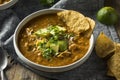Spicy Homemade Tortilla Soup Royalty Free Stock Photo