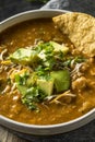 Spicy Homemade Tortilla Soup Royalty Free Stock Photo