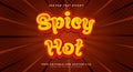 Spicy hot 3d editable text effect Template Royalty Free Stock Photo