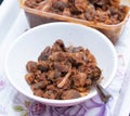 A dish of spicy peppered goat meat known as Asun in Nigeria