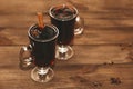 Spicy hot mulled wine drink made from red wine Royalty Free Stock Photo