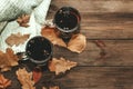 Spicy hot mulled wine drink made from red wine Royalty Free Stock Photo