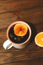 Spicy hot mulled wine drink made from red wine Royalty Free Stock Photo