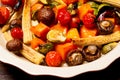 Spicy hot vegetables, cooked on an grill. The concept of healthy Royalty Free Stock Photo