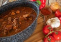 Traditional hungarian goulash in a Pot Royalty Free Stock Photo