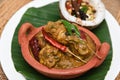 Spicy Indian chicken curry of Chettinad Tamil Nadu