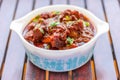 Spicy Indian Lamb Curry in a Container Royalty Free Stock Photo