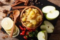 Spicy Indian sauce - apple chutney with lemon close-up in a bowl Royalty Free Stock Photo