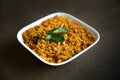 Spicy indian vegan/vegetarian food - tamarind flavored rice -