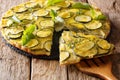 Spicy italian summer scarpaccia sliced open zucchini tart with f