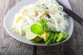 Spicy kohlrabi noodles Royalty Free Stock Photo