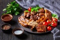 Spicy korean braised pork ribs - baek jong won Royalty Free Stock Photo