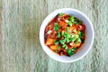 Spicy Korean rice cakes with sauce Royalty Free Stock Photo