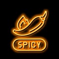 spicy level spicy neon glow icon illustration