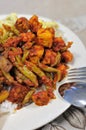 Spicy Malay set meal Royalty Free Stock Photo