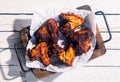 Spicy marinated grilled chicken wings